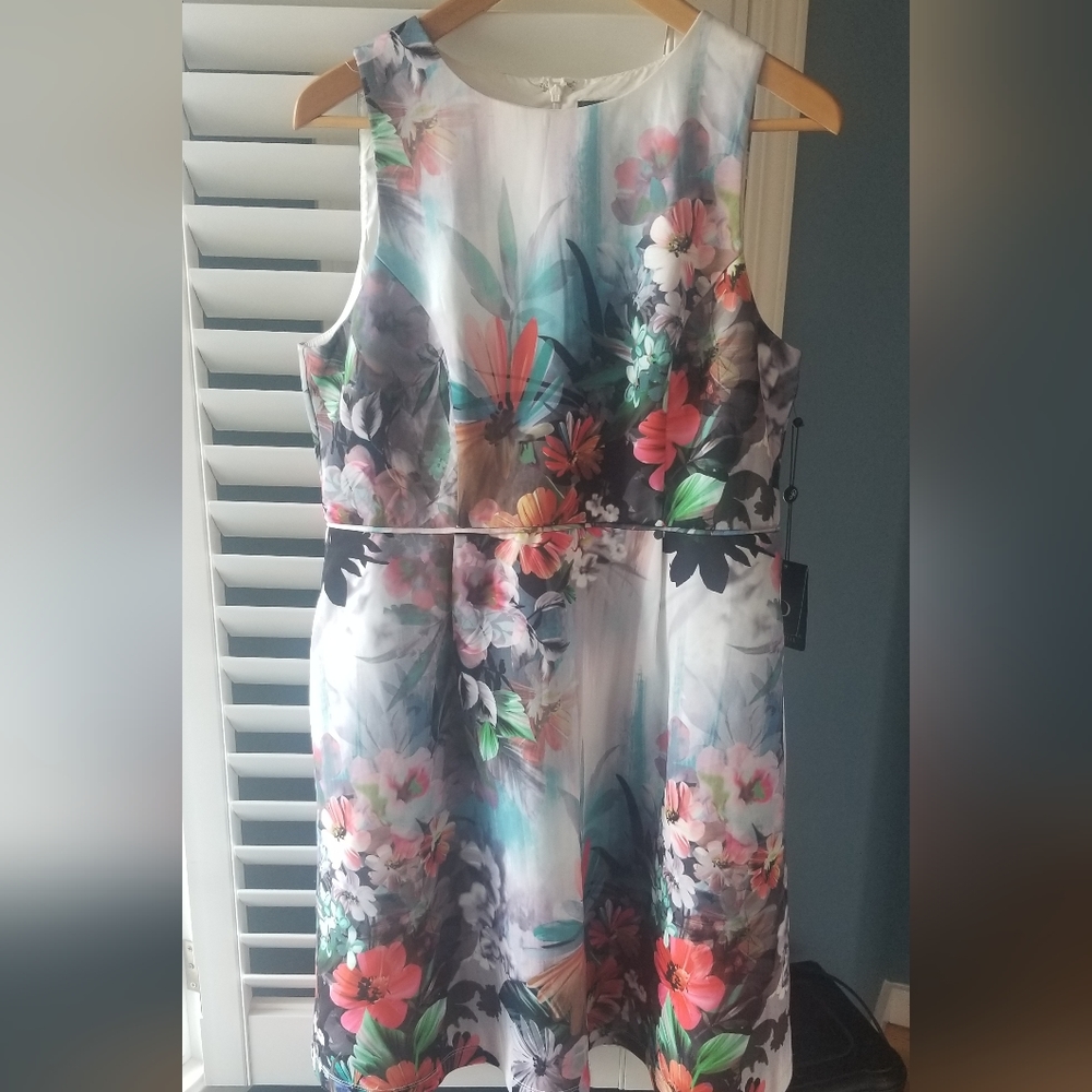 Adrianna Papell floral dress, size 16